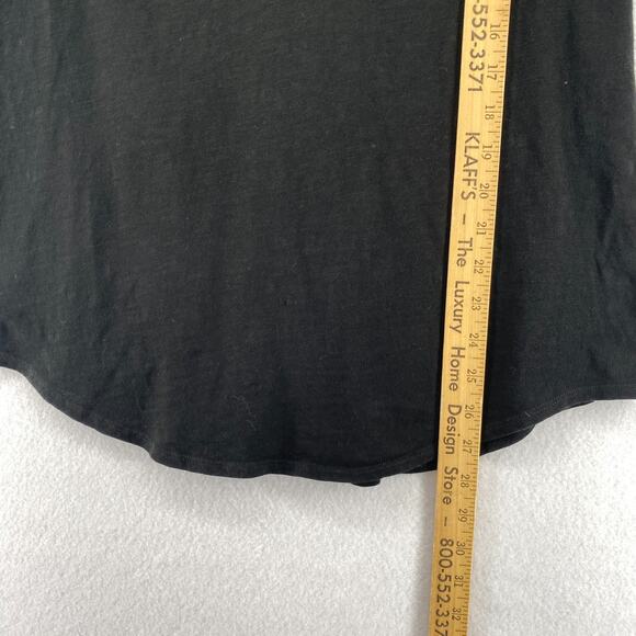 EILEEN FISHER Tank Top S Organic Cotton Slub Jersey Tunic Scoop Neck Shell Black - Picture 9 of 11